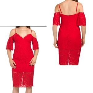 bardot aliyah ruched bodycon dress Aliyah Dress In Fire Red